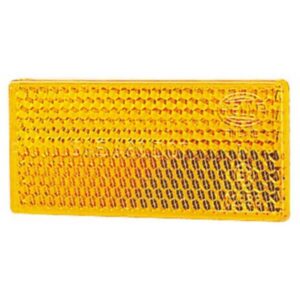 "Hella Rectangular Retro Reflector - Amber 70x32mm - Enhance Visibility & Safety"