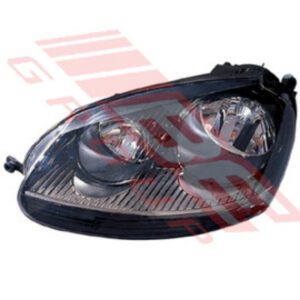 VW Golf MK5 2003 GTI Headlamp - Left Hand - Black - Electric