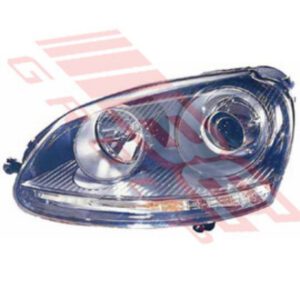 VW Golf MK5 2003 GTI HID Electric Black Left Headlamp - High Quality Replacement