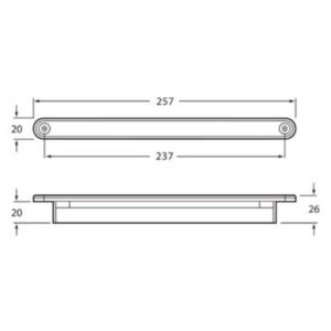 "Hella 24V LED Strip Light Rigid Flush Mount 257mm - Brighten Up Your Space!"