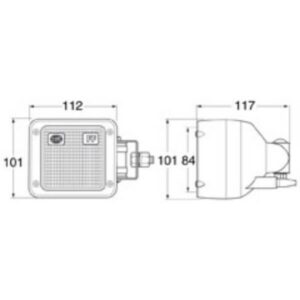 "Hella Ultra Beam Halogen Work Lamp - Close Range Side Mount - Bright Illumination for Any Job"