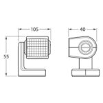 "Hella Halogen Map Reading Lamp - 12V, Black or White Body"
