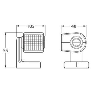 "Hella Halogen Map Reading Lamp - 12V, Black or White Body"