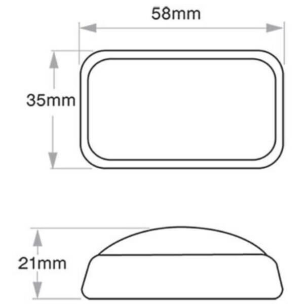 Led 35Am Water Proof Colour Lamps - 58mm X 35mm X 21mm