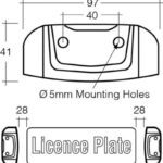 "Narva 90862 Multivolt Number Plate Light in Black Chrome & White - Enhance Your Vehicle's Visibility"