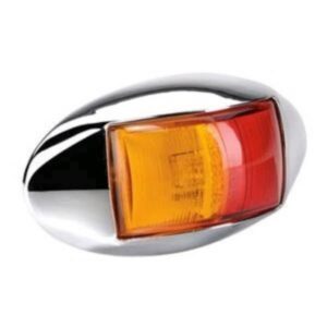 Narva 91404W 10-33V L.E.D Side Marker Lamp (Red/Amber) w/ Oval White Deflector