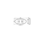 "Narva 91434C 10-33V Red LED Rear End Outline Marker Lamp"