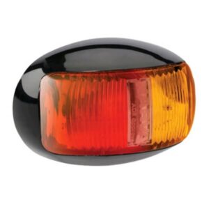 Narva 91605 9-33V Red/Amber LED Side Marker Lamp with Oval Deflector Base