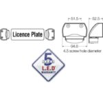 Narva 91664 9-33V 3 L.E.D License Plate Lamp in Chrome Housing