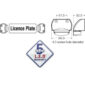 Narva 91664 9-33V 3 L.E.D License Plate Lamp in Chrome Housing