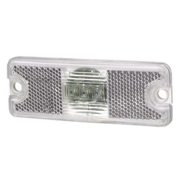"Narva 91804 10-30V LED Front End Outline Marker Lamp (White) with In-Built Retro Reflector"