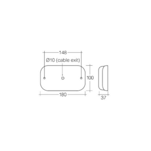 "Narva 94142Tp 9-33V LED Submersible Trailer Lamp Pack with 9M Hard-Wired Cable Per Lamp"