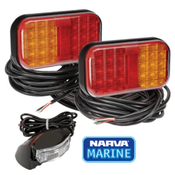 "Narva 94142Tp 9-33V LED Submersible Trailer Lamp Pack with 9M Hard-Wired Cable Per Lamp"