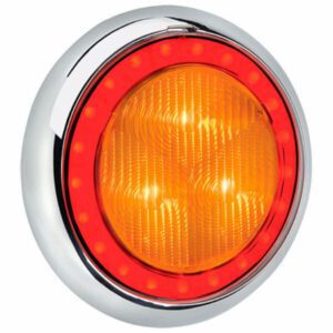 "Amber Narva 94340C 9-33 Volt L.E.D Rear Direction Indicator Lamp with Red L.E.D Tail Ring"