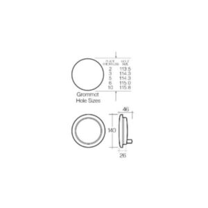 Narva 94440 10-30V Amber LED Rear Direction Indicator Lamp Kit with Vinyl Grommet