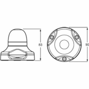 "Hella LED 360 Multi-Flash Compatible Signal Lamp - White | Bright & Visible Flashing Light"