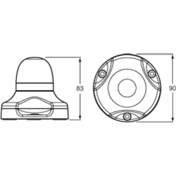 "Hella LED 360 Multi-Flash Signal Lamp: Bright, Durable, and Visible"