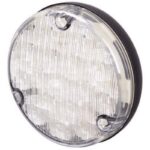 "Hella 1467 LED Reversing Lamp - 110mm Round Black Base | Bright & Durable Lighting"