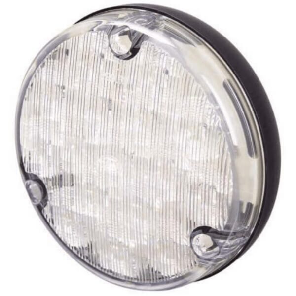 "Hella 1467 LED Reversing Lamp - 110mm Round Black Base | Bright & Durable Lighting"