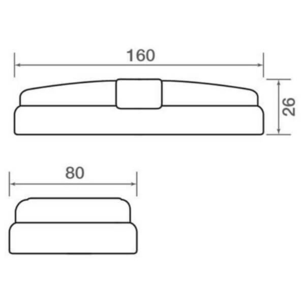 Trailparts Led Lamp, 160 X 80mm, 10-30V, L/H, 300mm Cables