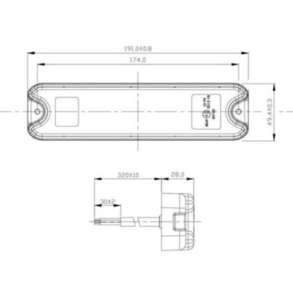 Trailequip L2600M Led Tail Lamp, W/Reflector