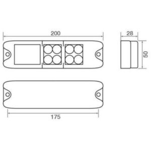 Trailparts L2610M Led Tail Lamp, W/Reflector