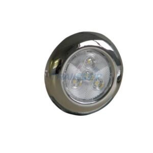 Trailequip Led 75mm Round Ceiling/Courtesy Lamp, 12V, 75mm X 12D