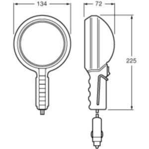 "Hella Hand Held Spot Lamp - Black Body - Long Range - Bright Illumination for Maximum Visibility"