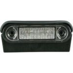 "Hella 9-33V LED License Plate Lamp with Extension Housing - Brighten Your Plate!"