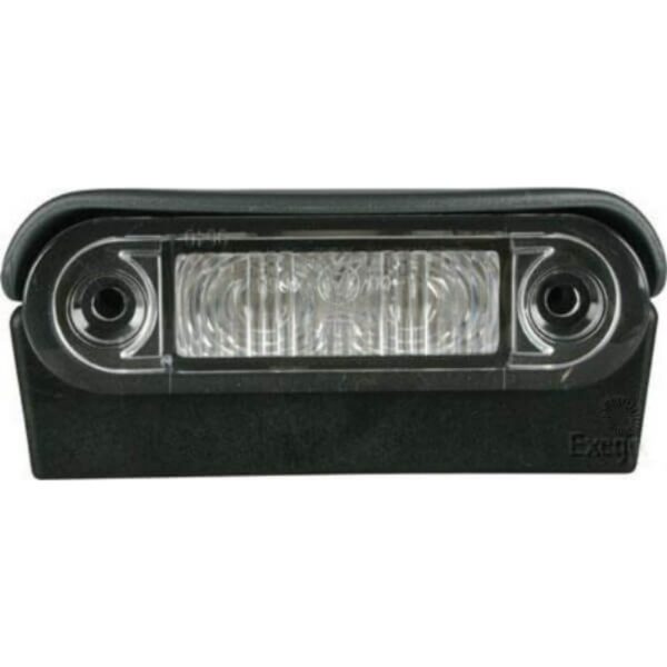 "Hella 9-33V LED License Plate Lamp with Extension Housing - Brighten Your Plate!"