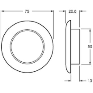 "24V Hella Round Warm White LED Light Bulb"