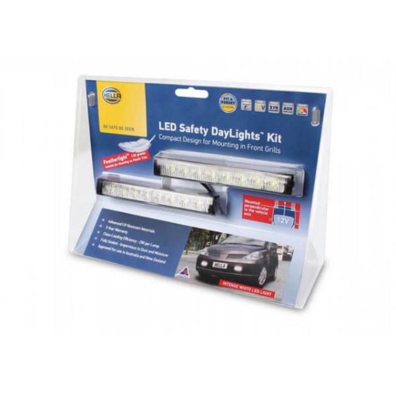 "Hella 5636 LED Safety Daylights: Easy-Fit 12V & 24V - Improve Visibility & Safety"