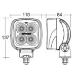 Narva 72453 9-64V 5W LED Work Lamp Flood Beam - 2000 Lumens | Bright & Powerful Lighting