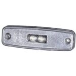 "Narva 92006 10-30V LED Front End Outline Marker Lamp (White) with Retro Reflector & 0.5M Cable"