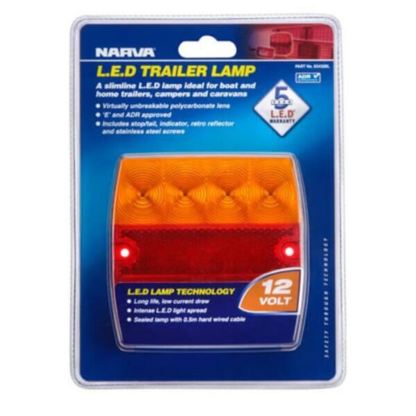 Narva 93430Bl LED Slimline Stop/Tail & Direction Indicator Lights - Bright & Durable