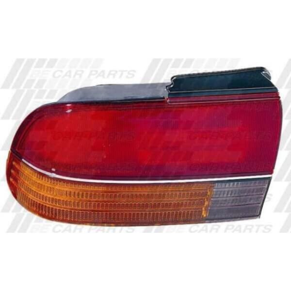 Mitsubishi Magna Tr 1991 - 94 Rear Lamp - Lefthand - Red/Amber/Clear - Chrome Strip