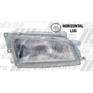 Toyota Corona 1992-96 W/Park - Glass Headlamp - Lefthand - Manual - Horizontal Lug