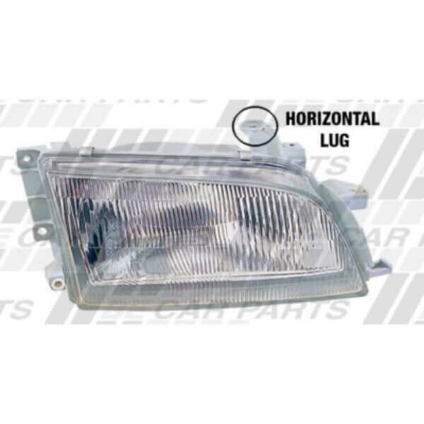 Toyota Corona 1992-96 W/Park - Glass Headlamp - Lefthand - Manual - Horizontal Lug
