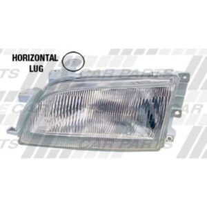 Toyota Corona 1992-96 W/Park - Glass Headlamp - Righthand - Manual - Horizontal Lug