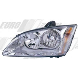 "2005-07 Ford Focus Left Headlamp - Chrome - Electric/Manual"