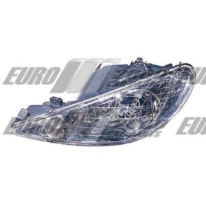 Peugeot 206 1998- Headlamp -  Lefthand - Twin Bulb