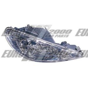 Peugeot 206 1998- Headlamp - Righthand - Twin Bulb