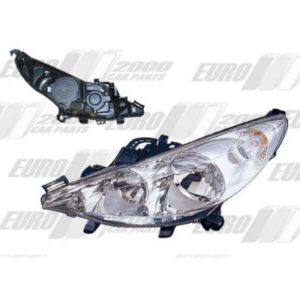 Peugeot 207 2006- Headlamp - Lefthand - With Out Fog Lamp