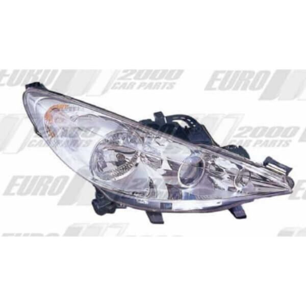 Peugeot 207 2006- Headlamp - Righthand - With Fog Lamp