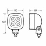Narva 72449 9-64V LED Work Lamp Flood Beam - 1200 Lumens | Bright, Powerful Lighting