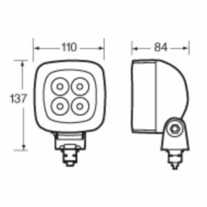 Narva 72449 9-64V LED Work Lamp Flood Beam - 1200 Lumens | Bright, Powerful Lighting