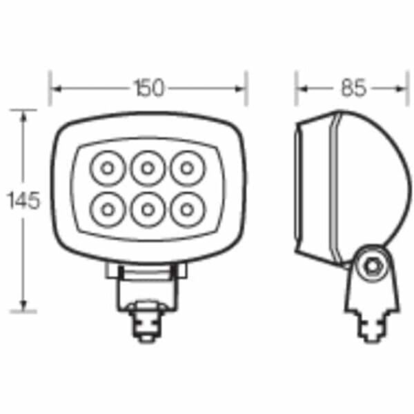 Narva 72451 9-64V 2000 Lumen LED Work Lamp Flood Beam - Brighten Up Your Workspace!