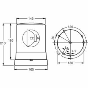 "Hella Revolving Beacon Kl 700: High Visibility Warning Light for Maximum Safety"