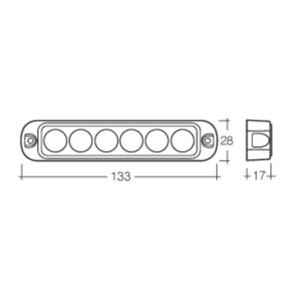 Narva Led Strobe Amber 12 Or 24V Permanent Mount