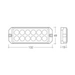 "Amber LED Strobe Light 12/24V Permanent Mount - Narva"